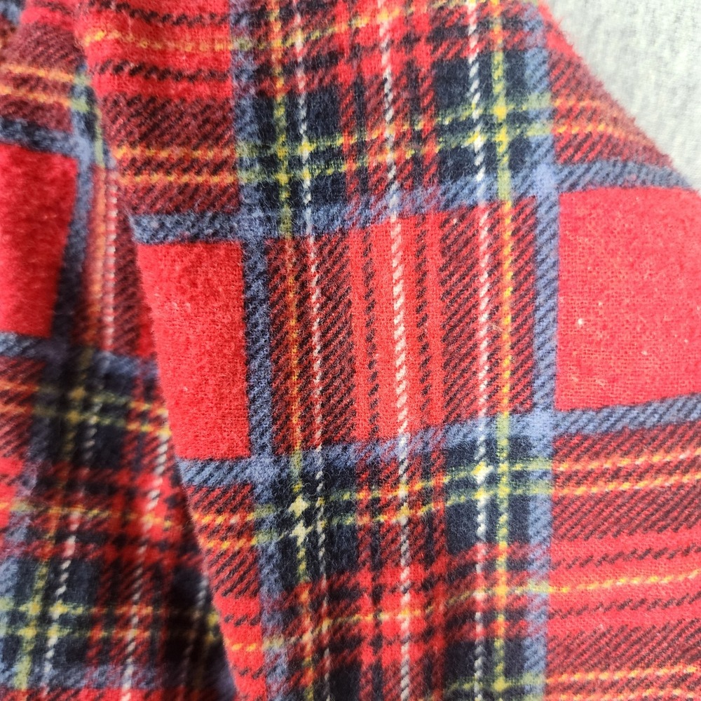 John Blair Flannel Shirt Mens XL Red Plaid Good Vintage Long Sleeve Cotton - Picture 5 of 9